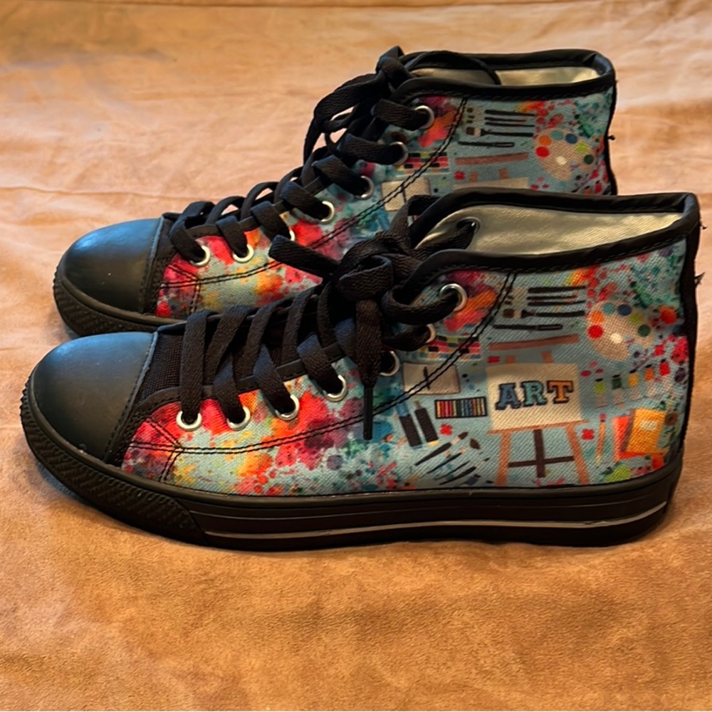 Colorful High-Top Kids Sneakers